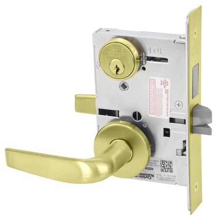 Corbin Russwin Dormitory or Entrance Mortise Lock, CS Lever, B Rose, Satin Brass ML2065 CSB 606